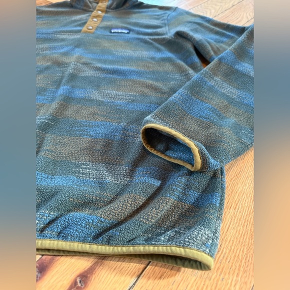 Patagonia Micro D T Snap Fleece Pullover Native Seeds Industrial Green Mens Sz S - Picture 4 of 13